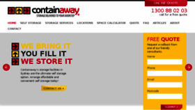 What Containaway.com.au website looked like in 2016 (8 years ago)