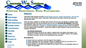 What Clearwaterwebsolutions.com website looked like in 2016 (8 years ago)