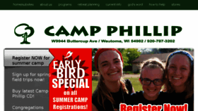 What Campphillip.com website looked like in 2016 (8 years ago)