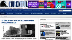 What Curentul.ro website looked like in 2016 (9 years ago)