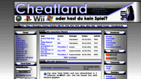 What Cheatland.de website looked like in 2016 (8 years ago)