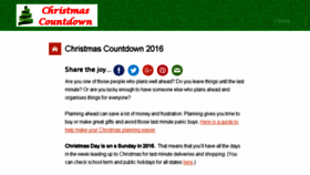 What Christmascountdown.com.au website looked like in 2016 (8 years ago)