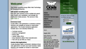 What Cicada.com website looked like in 2016 (9 years ago)