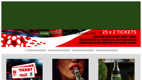 What Coke.at website looked like in 2016 (8 years ago)