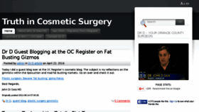 What Cosmeticsurgerytruth.com website looked like in 2016 (8 years ago)
