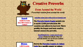 What Creativeproverbs.com website looked like in 2016 (8 years ago)