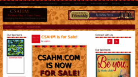 What Csahm.com website looked like in 2016 (8 years ago)