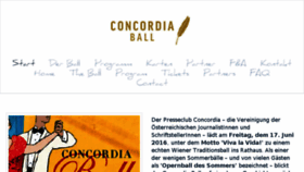 What Concordiaball.at website looked like in 2016 (8 years ago)