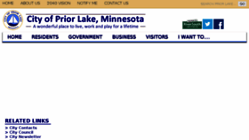 What Cityofpriorlake.com website looked like in 2016 (8 years ago)