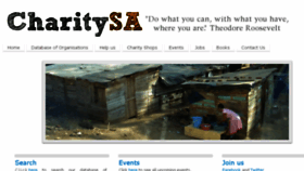 What Charitysa.co.za website looked like in 2016 (7 years ago)