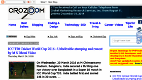 What Crozoom.com website looked like in 2016 (8 years ago)