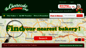 What Cheesecake.com.au website looked like in 2016 (8 years ago)