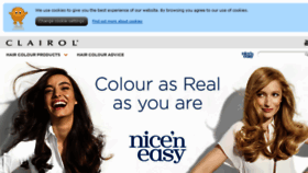 What Clairol.co.uk website looked like in 2016 (8 years ago)