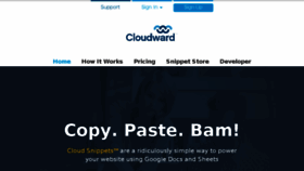 What Cloudward.com website looked like in 2016 (8 years ago)