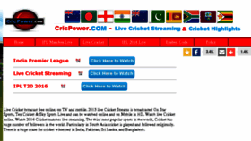 What Cricpower.com website looked like in 2016 (8 years ago)