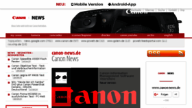 What Canon-news.de website looked like in 2016 (8 years ago)