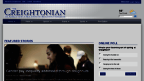 What Creightonian.com website looked like in 2016 (8 years ago)