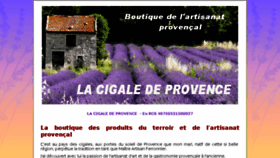 What Cigaledeprovence.com website looked like in 2016 (8 years ago)