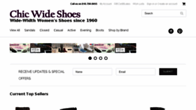 What Chicwideshoes.com website looked like in 2016 (7 years ago)