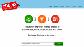 What Cheapvisitors.com website looked like in 2016 (8 years ago)
