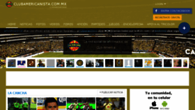 What Clubamericanista.com.mx website looked like in 2016 (7 years ago)