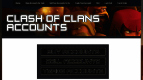 What Clashofclansaccount.com website looked like in 2016 (8 years ago)