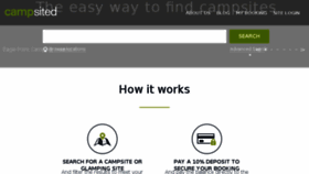 What Campsited.com website looked like in 2016 (8 years ago)