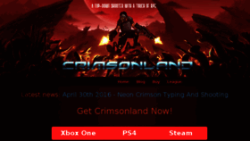 What Crimsonland.com website looked like in 2016 (8 years ago)