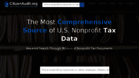 What Citizenaudit.org website looked like in 2016 (9 years ago)