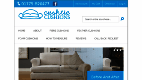 What Cushtiecushions.com website looked like in 2016 (7 years ago)