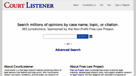 What Courtlistener.com website looked like in 2016 (7 years ago)
