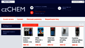 What Czchem.cz website looked like in 2016 (8 years ago)