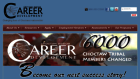 What Choctawcareers.com website looked like in 2016 (8 years ago)