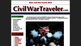 What Civilwartraveler.com website looked like in 2016 (7 years ago)