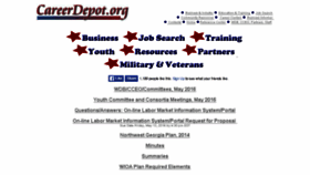 What Careerdepot.org website looked like in 2016 (7 years ago)