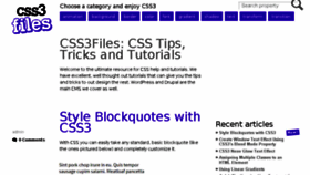 What Css3files.com website looked like in 2016 (7 years ago)