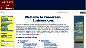What Careers-in-business.com website looked like in 2016 (7 years ago)