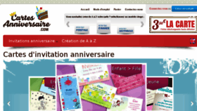 What Cartes-anniversaire.com website looked like in 2016 (8 years ago)