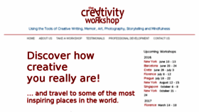 What Creativityworkshop.com website looked like in 2016 (7 years ago)