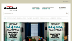 What Curtainwonderland.com.au website looked like in 2016 (7 years ago)