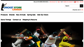 What Cricketstorecanada.com website looked like in 2016 (7 years ago)