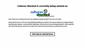 What Cultures-shocked.org website looked like in 2016 (7 years ago)