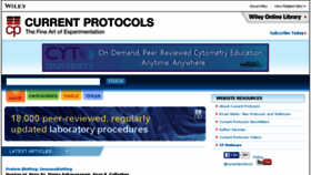 What Currentprotocols.com website looked like in 2016 (7 years ago)
