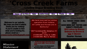 What Crosscreekcattle.com website looked like in 2016 (7 years ago)