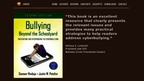What Cyberbullyingbook.com website looked like in 2016 (7 years ago)