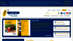What Childliverdisease.org website looked like in 2016 (7 years ago)