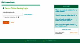 What Citizensbankonline.com website looked like in 2016 (7 years ago)