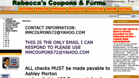 What Couponsandforms.com website looked like in 2016 (7 years ago)