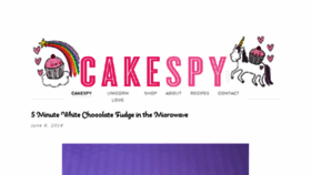 What Cakespy.com website looked like in 2016 (7 years ago)