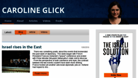 What Carolineglick.com website looked like in 2016 (7 years ago)